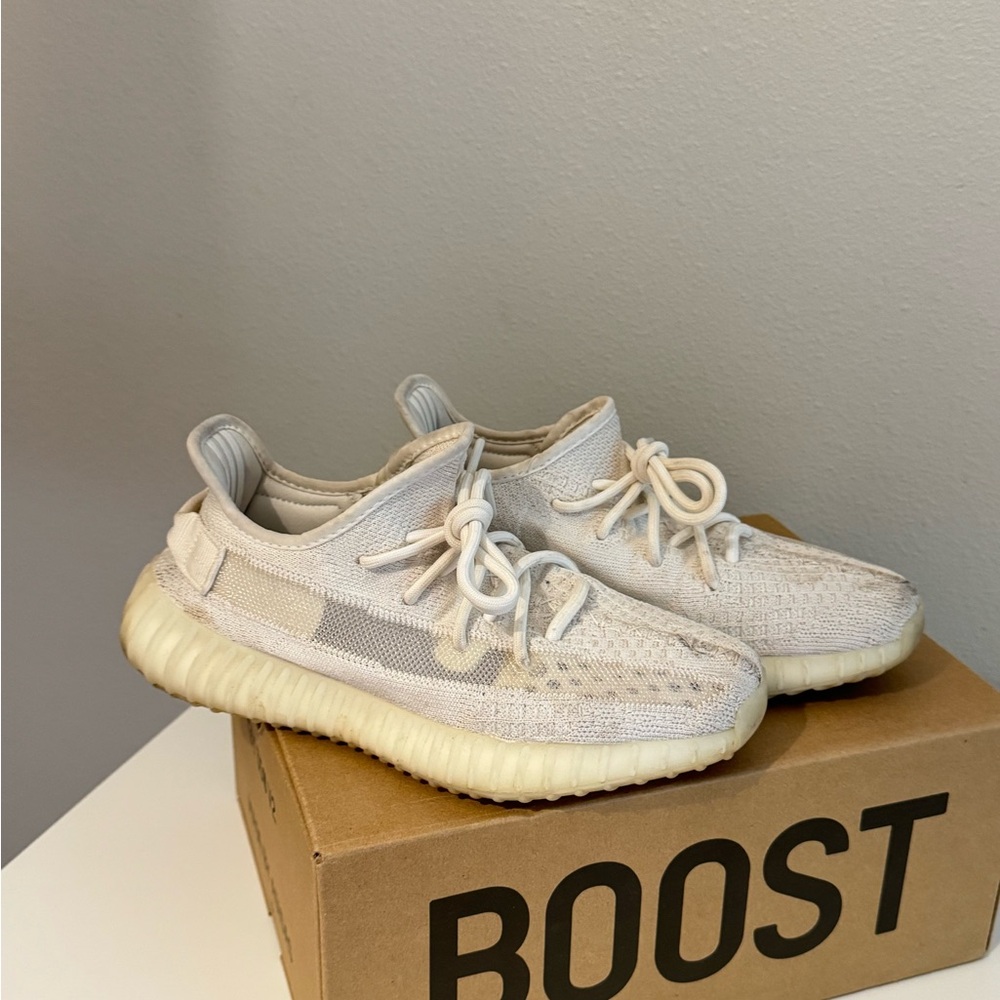 Adidas Kids Yeezy Boost 350 V2 White Sneakers